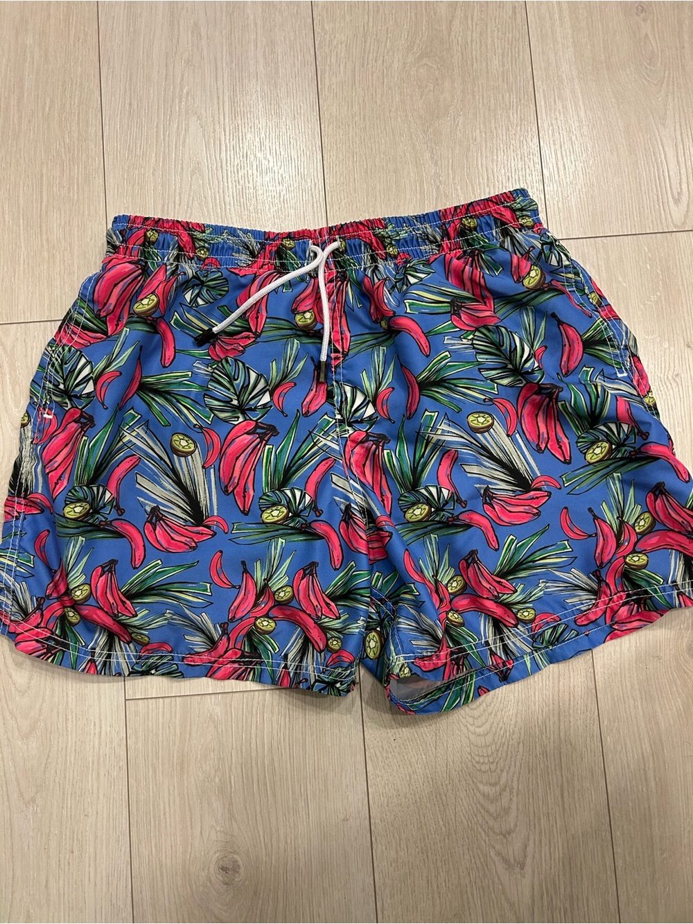 98 Coastal Ave size XL Men's Blue Tropical Print Swim Trunks
